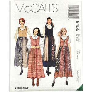 McCall's Sewing Pattern 8455 Misses' Jumper Dress Size 4-6 Uncut 1996 Vintage